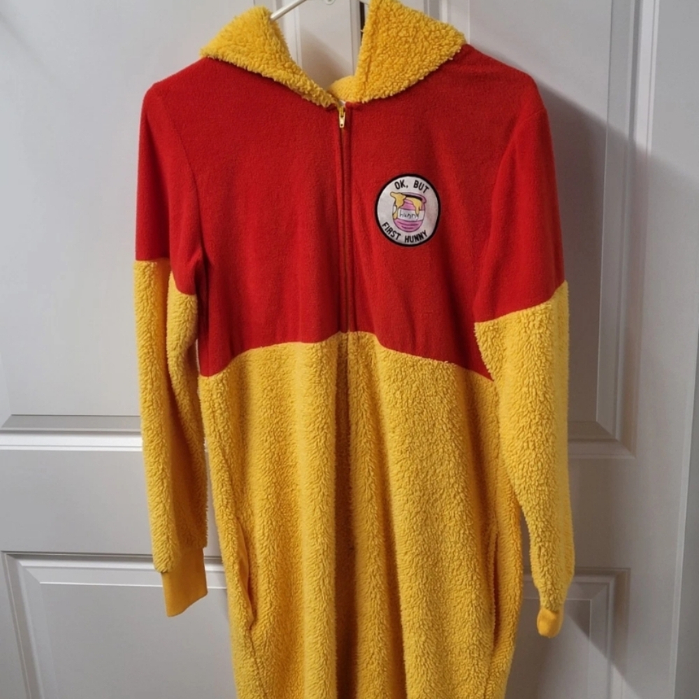 Disney Winnie The Pooh Costume / One Piece Size: Small Medium Hood Unisex Adults